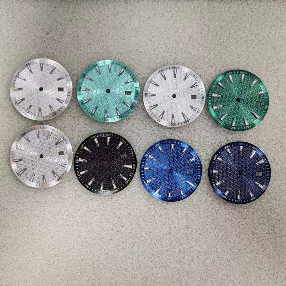 33.5MM dial green luminous strip nail  for NH35/364R/7S movement