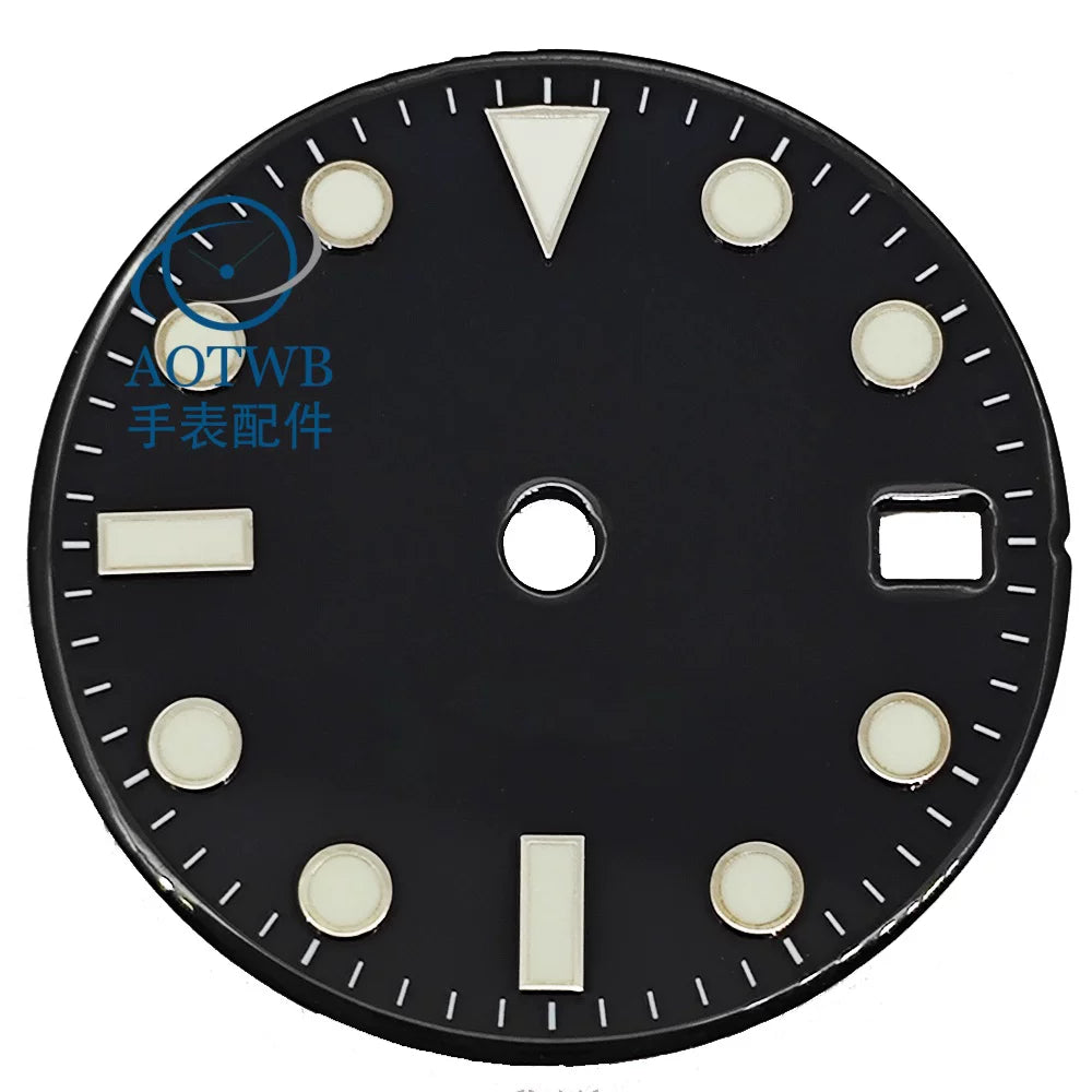 28.5MM Submariner Dial sunburst Blue luminous NH35 NH34 ETA2824 PT5000 Miyota8215 ST2130