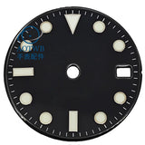28.5MM Submariner Dial sunburst Blue luminous NH35 NH34 ETA2824 PT5000 Miyota8215 ST2130