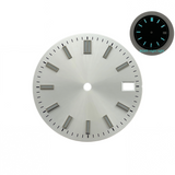 28.5mm NH35 Dial Log Marker Sunburst Surface BGW9 Luminous Dial blue