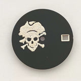 Matte 28.5mm dial No logo skull dial no lume suitable for NH35/36 movement special