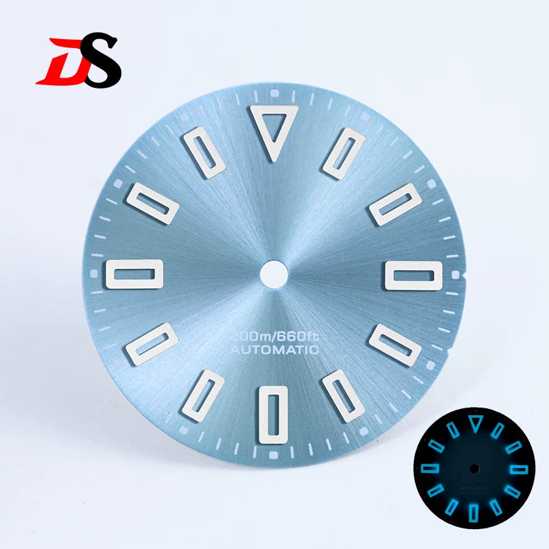 Premium Watch Dial Sunburst No date window 28.5mm hollow marker 60C luminous modification for NH35 / Miyota T9015/ ETA2824 PT5000