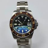 40mm NH35 SUBMARINER  Diver with earth dial 10bar Sapphire Automatic Full Lume