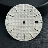 31.8mm Waffle Watch Dial no logo Sterile Green luminous for NH35/NH36 custom logo Available Prx