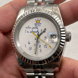 Crowned Who cares I am already Late Dial for NH35 28.5mm dial English digital spoof