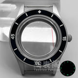 40MM titanium-coated Fifty Fathoms Watch Case Luminous Bezel Domed Sapphire for NH35 36 ETA2824 PT5000 movement 10Bar