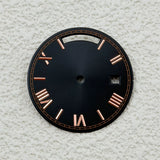 Sterile Miyota 8285 dial Roman Number 31MM Sunburst dial no lume