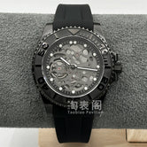 40MM Skeleton Yacht-Master Watch Automatic NH72 hollow movement green luminous sapphire10 Bar