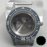 40MM titanium-coated Fifty Fathoms Watch Case Luminous Bezel Domed Sapphire for NH35 36 ETA2824 PT5000 movement 10Bar