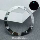 Submariner Bezel Replacement Accessories 38mm * 30.6mm Ceramic Tilt Bezel Suitable for 40.5mm Bezel