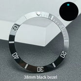 Submariner Bezel Replacement Accessories 38mm * 30.6mm Ceramic Tilt Bezel Suitable for 40.5mm Bezel