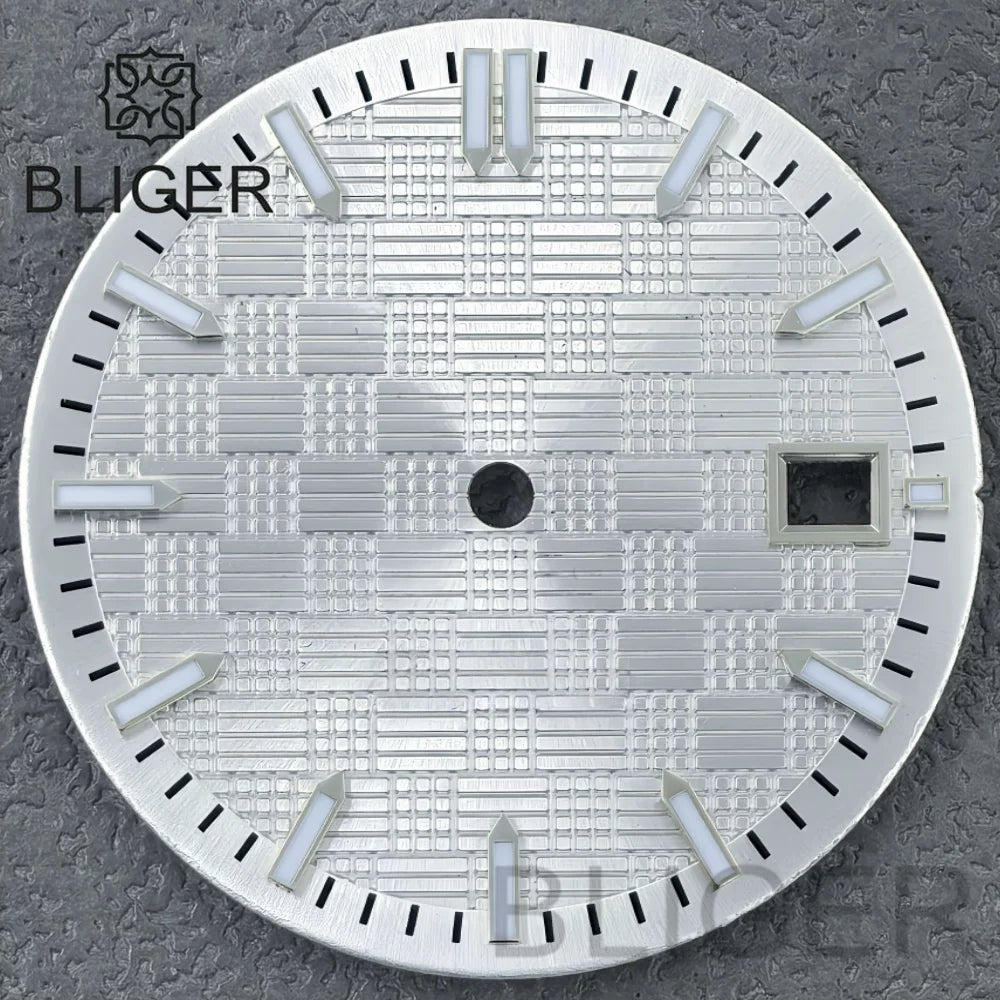 31mm Sterile Dial logo-free green luminous dial for NH35 movement 3 o'clock date