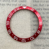 GMT Bezel Insert aluminum bezel 38mm x 30.6mm for GMT MASTER etc case pepsi
