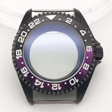 42MM Pvd Black Submariner Watch case Diver Mod Accessary Double Domed sapphire for NH35 34 36 38 etc 10Bar