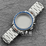 Mineral Crystal Speedmaster Watch Case 40mm Stainless Steel Polished VK63 Movement Domed 5ATM