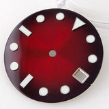 Gradient Sunburst Watch Dial Hands Nologo 29mm Green Luminous Fit NH35 NH36 ETA2824 Miyota DG2813 SW200 PT5000