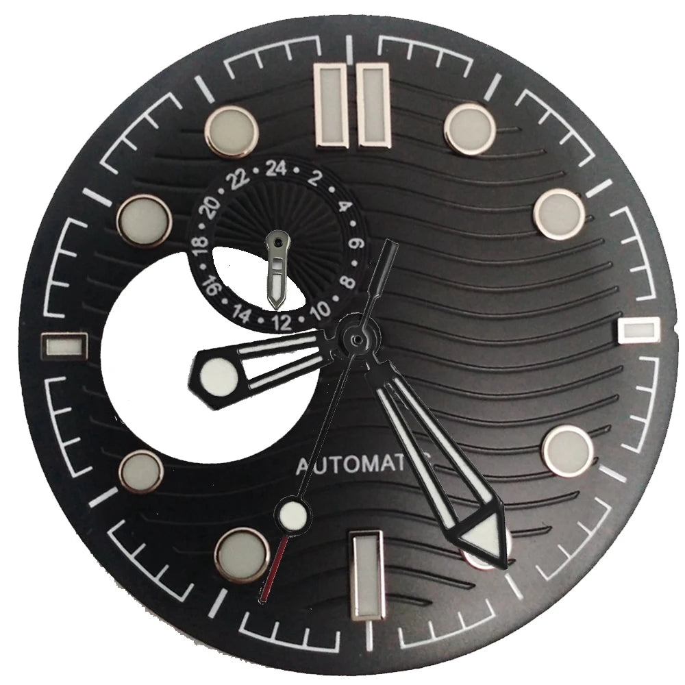 NH39 Watch Dials 31mm Subsecond dial  Hands Green Luminous  Watch Accessories Parts