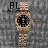 28mm Lady Watch BLIGER Luxury Two Tone Rose NH05 Automatic Watch Sapphire Diamond
