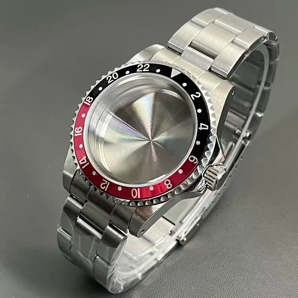 Retro Diver case 39mm,10bar waterproof stainless steel sapphire crystal case, suitable for NH34, NH35, NH36 mechanical movement accessories