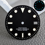 28.5mm blue lume NH35 NH34 Dial Single Calendar Submariner style with Hands Watches accessory