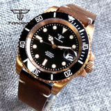 Tandorio TD232B Solid CUSN8 Bronze Watch NH35A PT500040mm Sapphire Submariner Yachtmaster