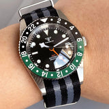 Tandorio TD218B NH34 GMT Watch 38mm Bubble Sapphire 20ATM 120 Click Submariner