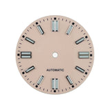 Double bar 28.5mm Watch Dials for NH35A NH38 Movement No Date with BGW9 Lume NH35 Dial Green Orange Blue PzpNqzZr