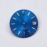 Premium Watch Dial Sunburst Dial 28.5mm No Lume Gold IndexNH35 NH34 GMT Movement Custom Logo Text Modification Watch