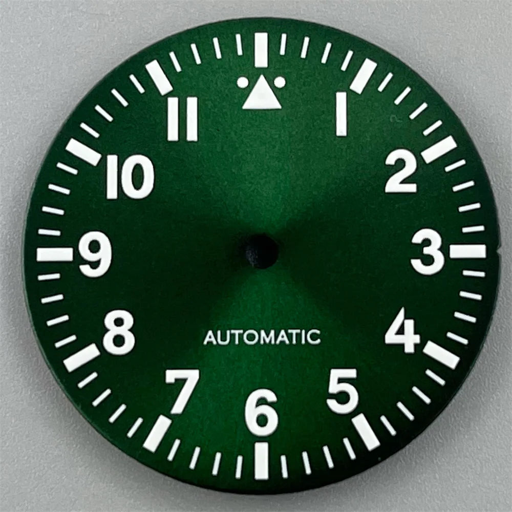 29mm NH35 Watch Dial White Black Blue Dial Green Luminous Fit TMI NH35 NH36 ETA2824 Mingzhu DG2813 Miyota8215 PT5000 Movement