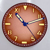 35mm California Black Coffee Watch Dial Hand Roman Numeral fit NH35A NH36A Miyota 8215 PT5000 ETA 2824