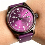 PVD Aged Pilot Watch Tandorio TD147V Vintage 39mm Bronze Coated Miyota 8215 PT5000 20ATM Sapphire Glass 10bar