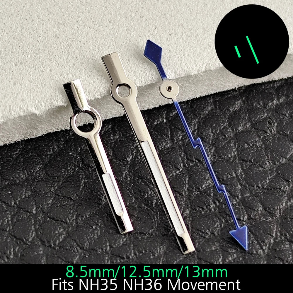 28.5MM Watch Dial Luminous Dial Fit NH35/M8215/E2824 Movement Accessories Watch Parts Watch For man Sterile Dial NH35 Hands