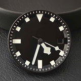 Miyota 8215 dial 31.8mm blue-green luminous dial/hands, suitable for dial replacement of 8215 automatic mechanical movement