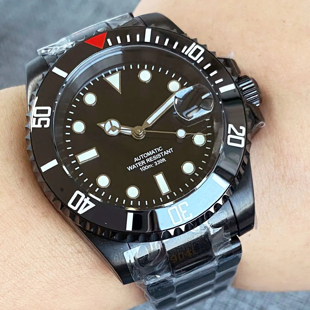 Tandorio 24 Jewel NH35 Mechanical Black PVD Case 40mm Dive Tandorio 24 Jewel NH35 Mechanical Black PVD Case 40mm Dive