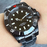 Black Submariner Tandorio TD265K Japan NH35 Mechanical 40mm Dive Watch 200M Waterproof Lume Sapphire