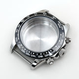 39mm VK63 watch Case Chronograph Silver 316 Stainless Steel Quartz Movement Watch Accessories Fits 20mm Strap