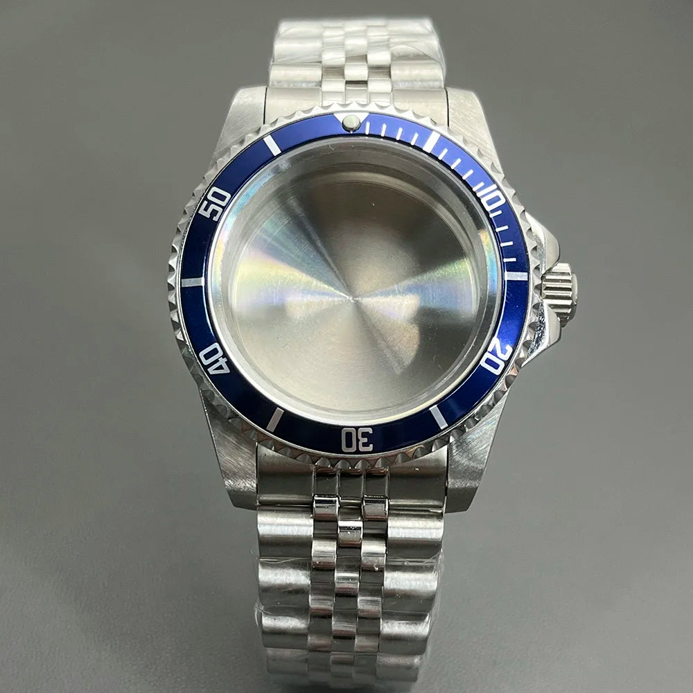 Retro Diver case 39mm,10bar waterproof stainless steel sapphire crystal case, suitable for NH34, NH35, NH36 mechanical movement accessories