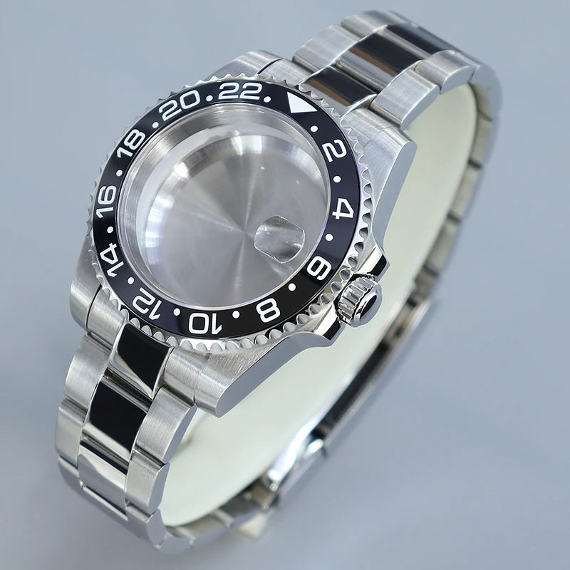 40MM Submariner watch case Eta2824 Sw200 PT5000 Sloping Bezel Sapphire GMT Yacht Master