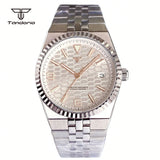 41mm Land-Dweller Style Watch Tandorio TD305k Date Sapphire Sterile Glass Back 5ATM