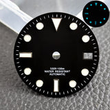 28.5mm blue lume NH35 NH34 Dial Single Calendar Submariner style with Hands Watches accessory