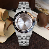 38mm Diver Watch Case GMT Case Stainless Steel Brushed 200M  Fit NH34 GMT NH35 Domed Sapphire Glass Alloy Insert 120 Click Bezel