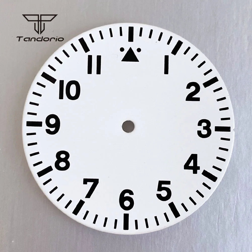 33.5mm Pilot Watch Dial+Hands Black/White/Blue/Green Color Luminous Fit NH35 NH36 NH38 ETA2824 PT5000 ST2130 Miyota82 Movt