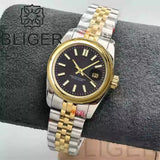 31mm Women's Watch BLIGER Two Tone Gold Case Sapphire Japan NH05 Movement 10ATM