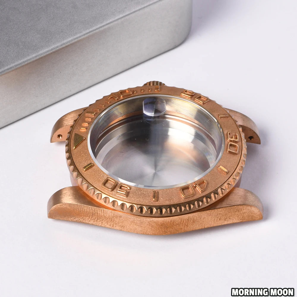 40mm High QUALITY Real Bronze Case  Copper Water Ghost Case 28.5mm Dial Sapphire Mirror Suitable for NH35/36 Movement