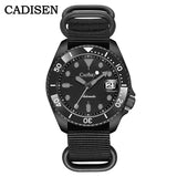 CADISEN C8220 Diver Watch New Luminous Men Mechanical Wristwatches Ceramic Bezel Sapphire Glass NYLON Band Automatic Watch Men Relogio Masculino