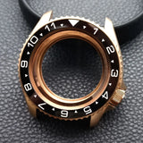 Gold Skx007 Case Mod For NH35 42mm 316 Rose Gold  Steel Case Fit NH35 NH36 Movement/Dial Case Plane Sapphire Glass 22mm Strap Watch Box