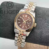 31mm Women's Watch BLIGER Two Tone Gold Case Sapphire Japan NH05 Movement 10ATM