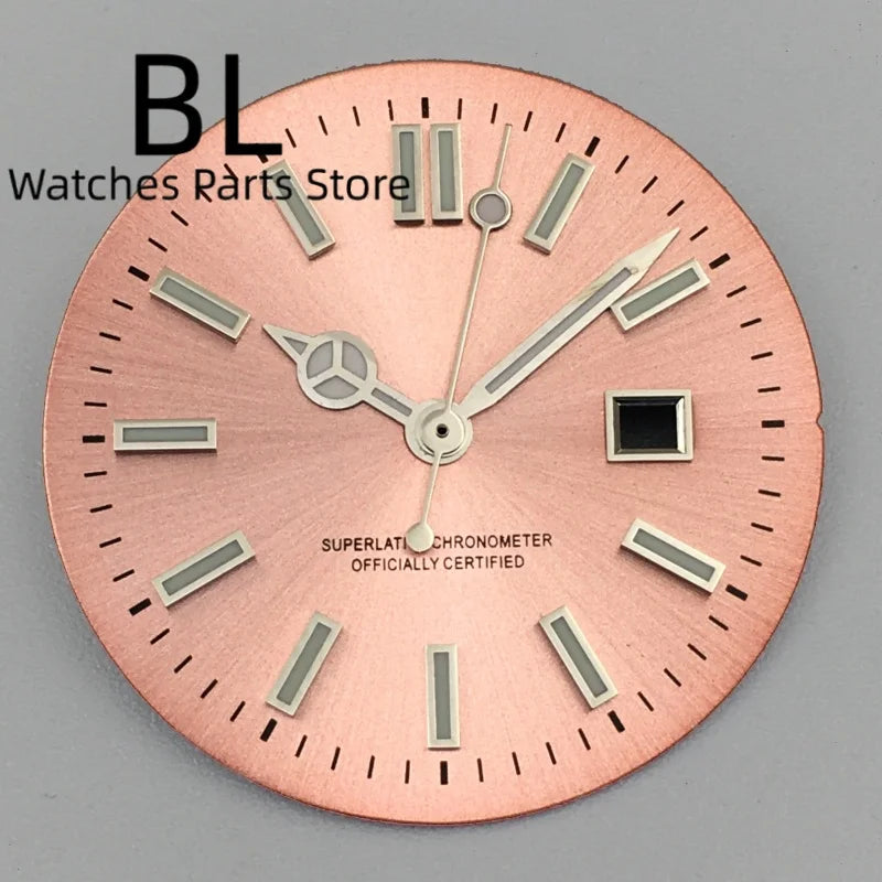 24.5MM Dial for women's watch Sunburst NH05 Watch Dial Gold Rose Sticks Number Women's Mechanical Watch Modified Parts Fit 31mm NH05 NH06 Watch