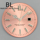 24.5MM Dial for women's watch Sunburst NH05 Watch Dial Gold Rose Sticks Number Women's Mechanical Watch Modified Parts Fit 31mm NH05 NH06 Watch