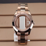 Explorer Watch Case 36mm/39mm Silver Rose Gold yellow Gold Two tone Sapphire 316L stainless Steel For Nh35 Nh36 NH34 NH38 Nh70 Miyota 8215 8285Movement